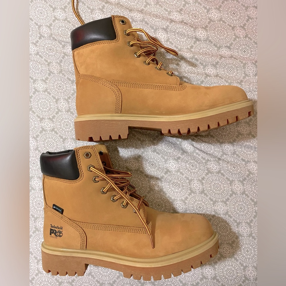 Wheat Timberland PRO Direct Attach Men's Waterproof 6-in. Work Boots